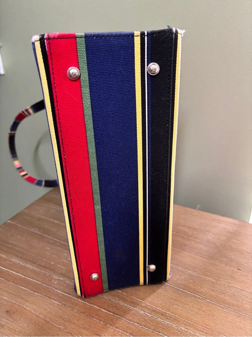 kate spade Multicolor Striped Canvas Tote in Red, Navy & Yellow